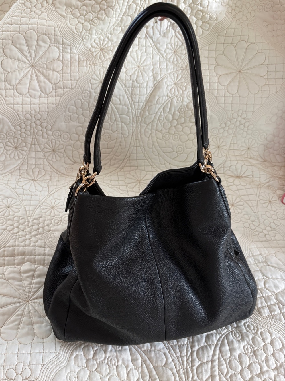Coach Black Leather Shoulder Bag -